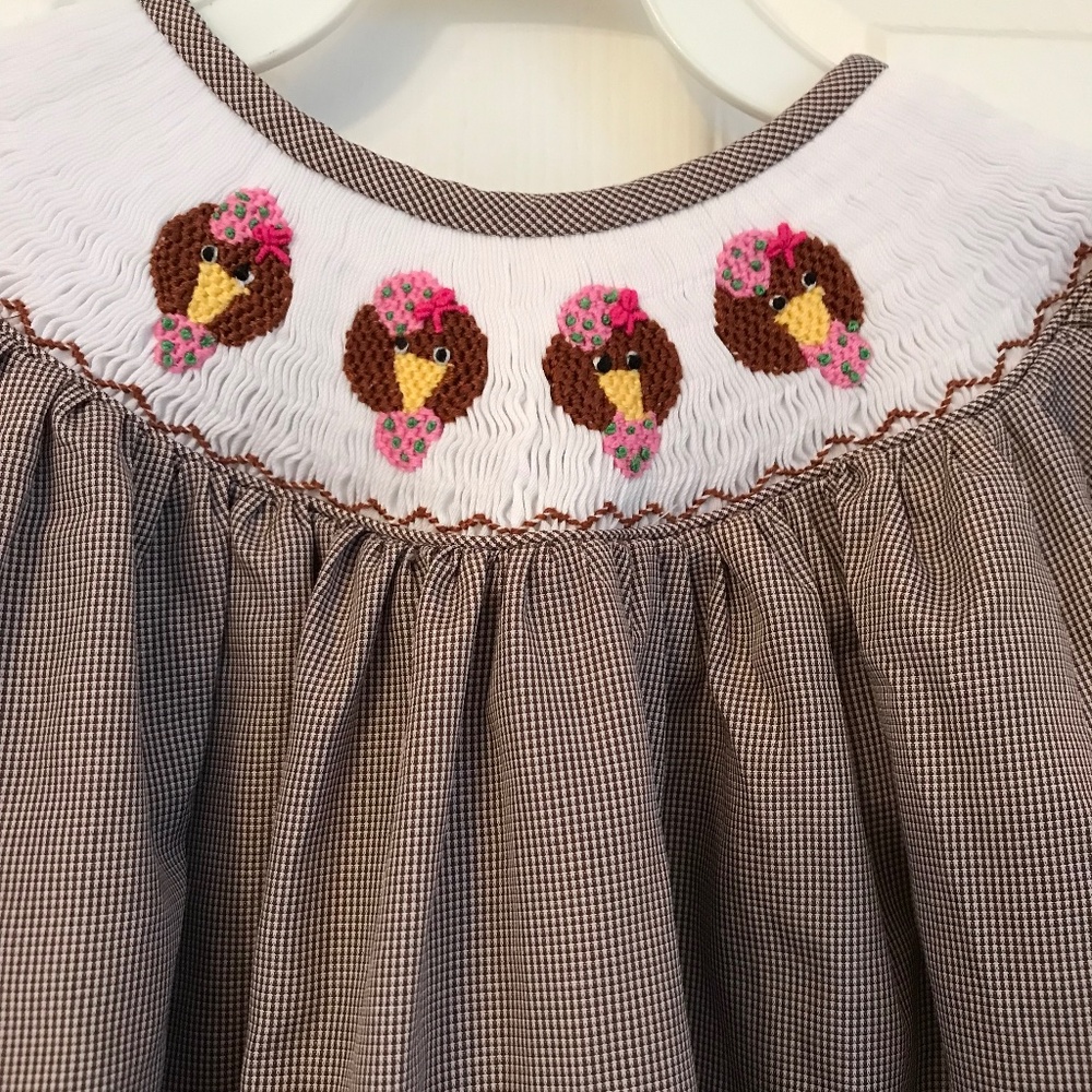 Adorable Dibble Dabble toddler dress for Thanksgiving
